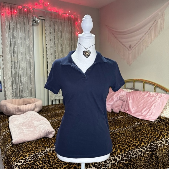 Aeropostale Navy Polo Shirt for Women - Picture 2 of 6